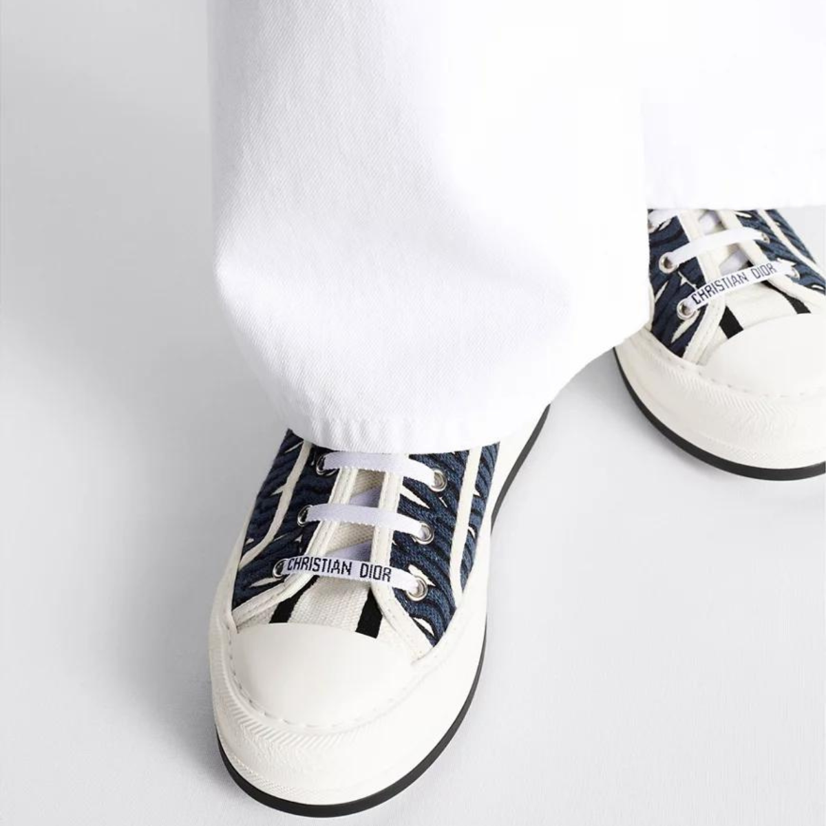 Platform Sneaker – the cotton style features a comfortable thick sole, tongue and Christian laces – LUX VERSE Luxury Designer Fashion Outlet