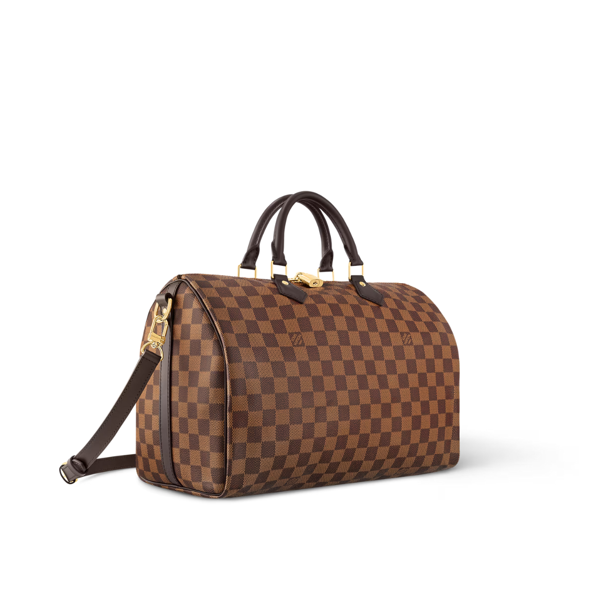 Speedy Bandoulière 35 – 35 x 23 x 18 cm(Depth x Height x Width) Damier Ebene coated canvas Smooth – LUX VERSE Luxury Designer Fashion Outlet