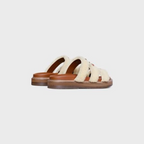 TIPPI SLIDE in SHEARLING AND CALFSKIN – cOVERED INSOLERUBBER OUTSOLE WITH FOAM INSERT AND A LEATHER WELT – LUX VERSE Luxury Designer Fashion Outlet