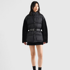 Re-Nylon Down Goose Jacket – contrasting materials and details define this versatile and refined garment – LUX VERSE Luxury Designer Fashion Outlet