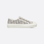 Walk'n'Elevated Sole Sneaker – the Walk'n'sneaker presents a stone gray embroidered cotton Oblique motif – LUX VERSE Luxury Designer Fashion Outlet