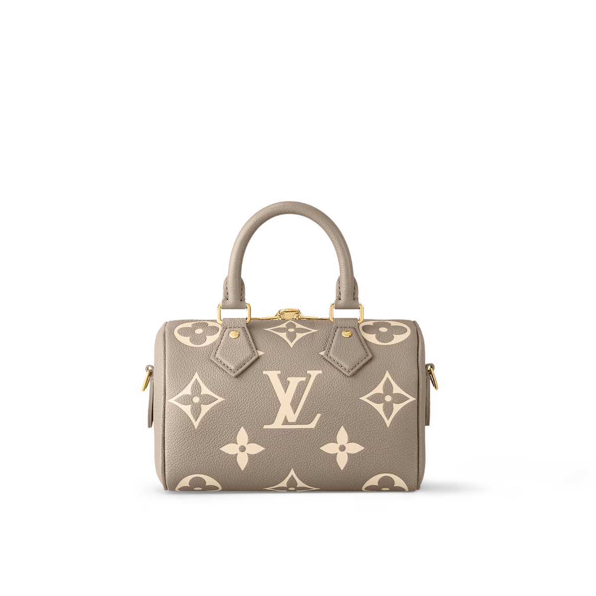Speedy Bandoulière 20 Tourterelle Gray – a chain-and-leather strap enable shoulder and cross-body wear – LUX VERSE Luxury Designer Fashion Outlet
