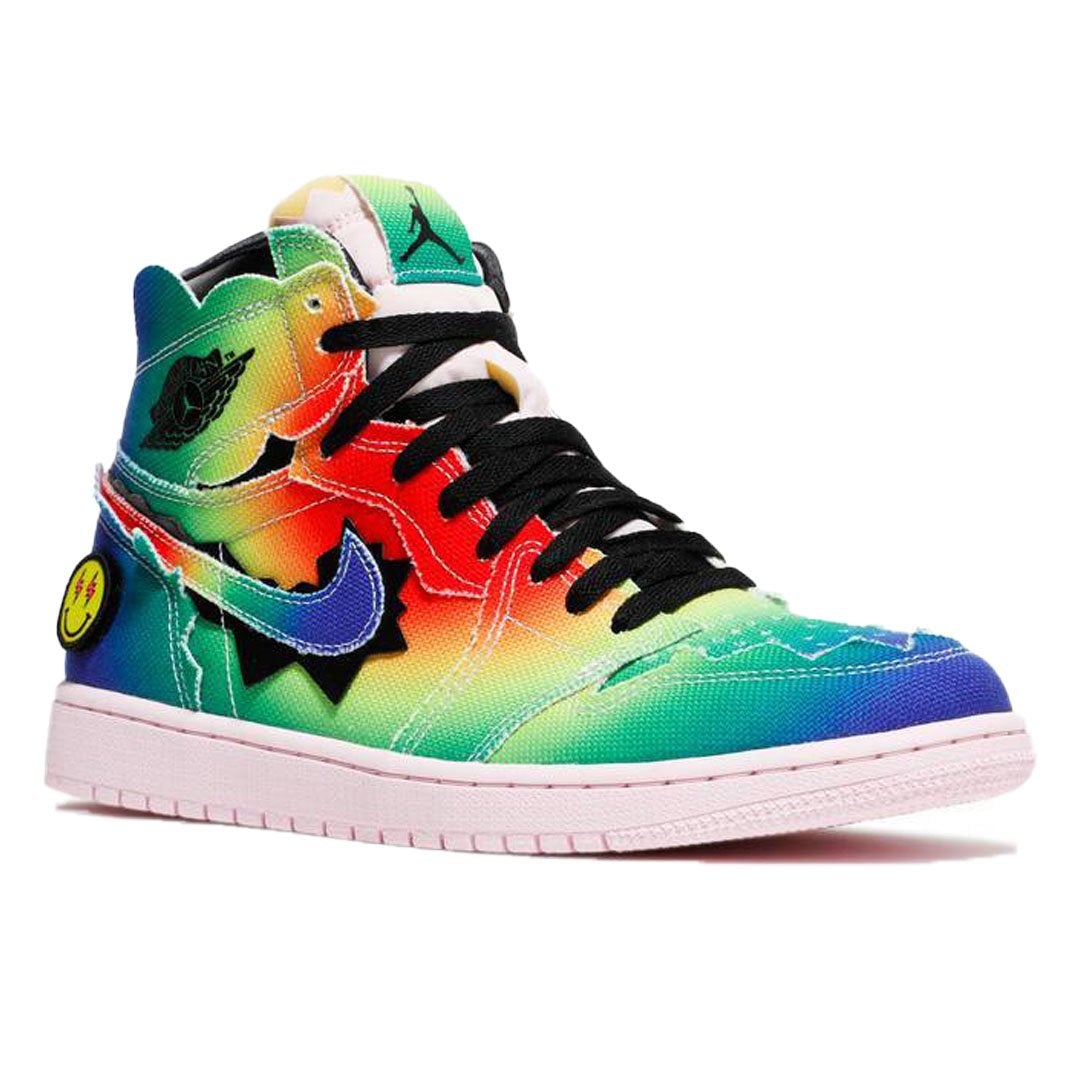 By J Balvin – the shoe's upper is built with textile, appearing in a vibrant mix of hues, with – LUX VERSE Luxury Designer Fashion Outlet
