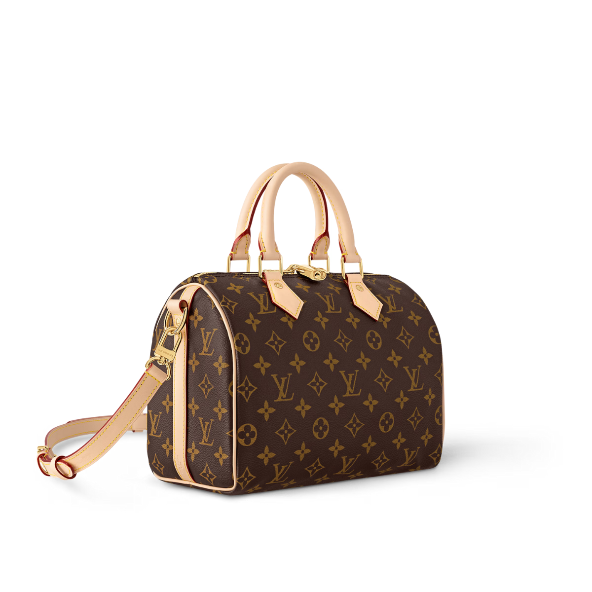 Speedy Bandoulière 25 – 25 x 19 x 15 cm(Depth x Height x Width) Monogram coated canvas Natural cowhide – LUX VERSE Luxury Designer Fashion Outlet