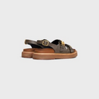 TIPPI TRIOMPHE SANDAL in CALFSKIN - VÉGÉTAL TANNING – sTRAP AND COLLAR BUTTON ON THE LOWER STRAP OF THE SHOEADJUSTABLE BUCKLELEATHER – LUX VERSE Luxury Designer Fashion Outlet
