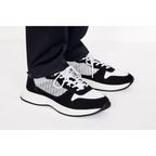 B25 Runner Sneaker Black – crafted in black suede and white technical mesh, the design is enhanced by – LUX VERSE Luxury Designer Fashion Outlet