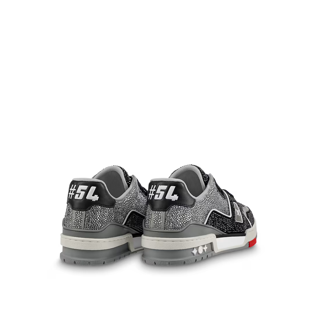 Trainer Sparkling Sneaker – it is signed with the Initials on the tongue and side, while the #54 logo at – LUX VERSE Luxury Designer Fashion Outlet