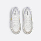 Star Platform Sneaker Suede Calfskin – crafted in white calfskin, the upper is accented by a tonal suede calfskin panel on – LUX VERSE Luxury Designer Fashion Outlet