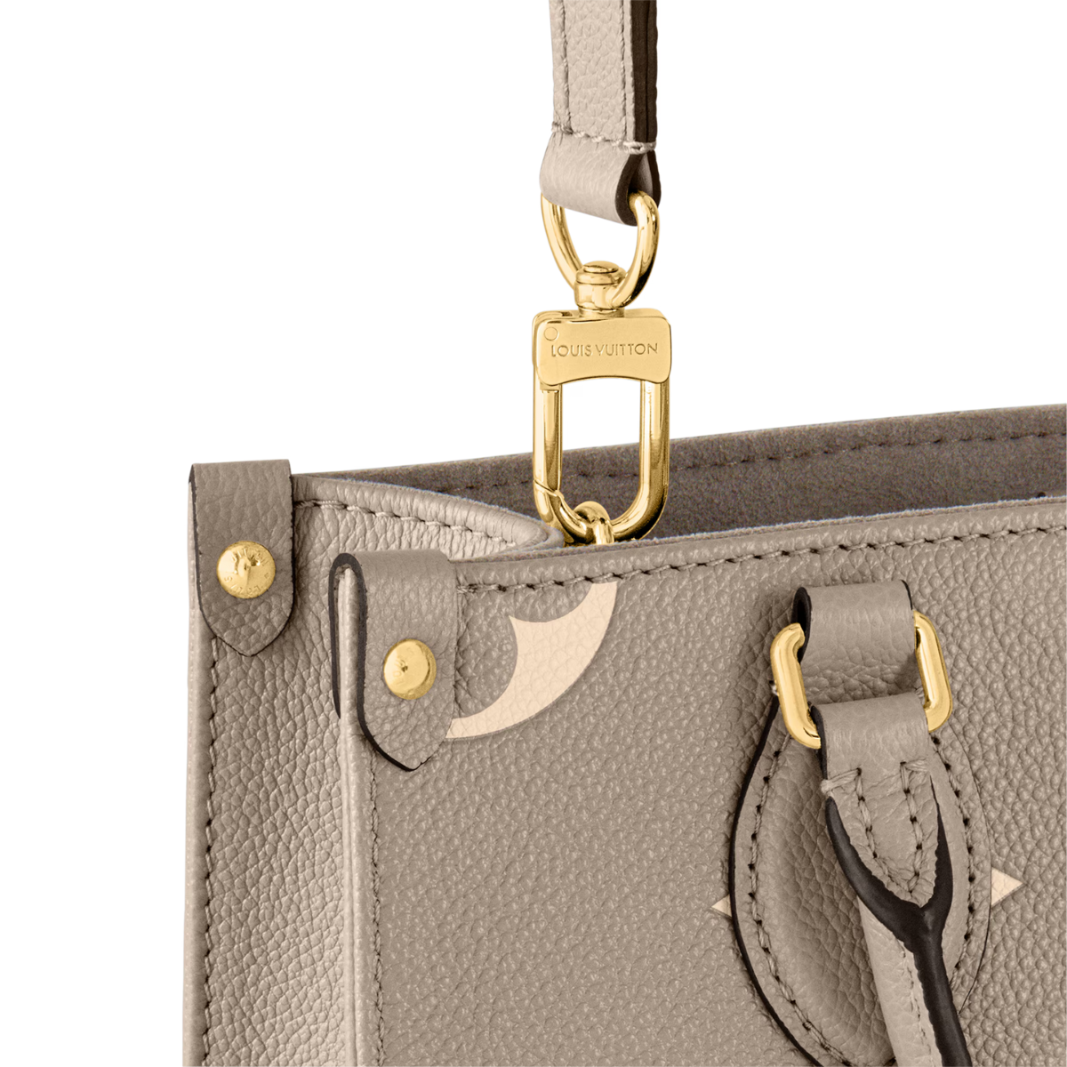 OnTheGo PM Tourterelle Beige – articulated top handles and an adjustable removable strap offer a variety of carry – LUX VERSE Luxury Designer Fashion Outlet