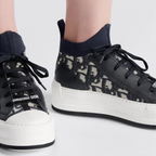 Walk'n'Platform Sneaker Calfskin – the deep blue Oblique technical mesh upper is enhanced by tonal calfskin inserts – LUX VERSE Luxury Designer Fashion Outlet