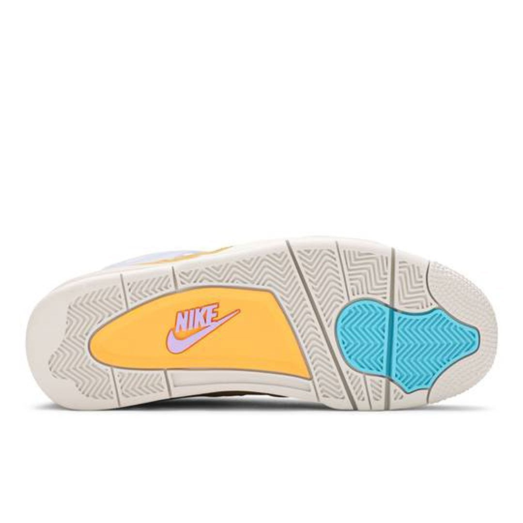 Union Desert Moss – foam tongue folded back on itself, yellow "UN / LA" label and translucent TPU wings – LUX VERSE Luxury Designer Fashion Outlet