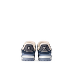 Trainer Sneaker Blue – nubuck calf leather and grained calf leather are combined on this version of – LUX VERSE Luxury Designer Fashion Outlet