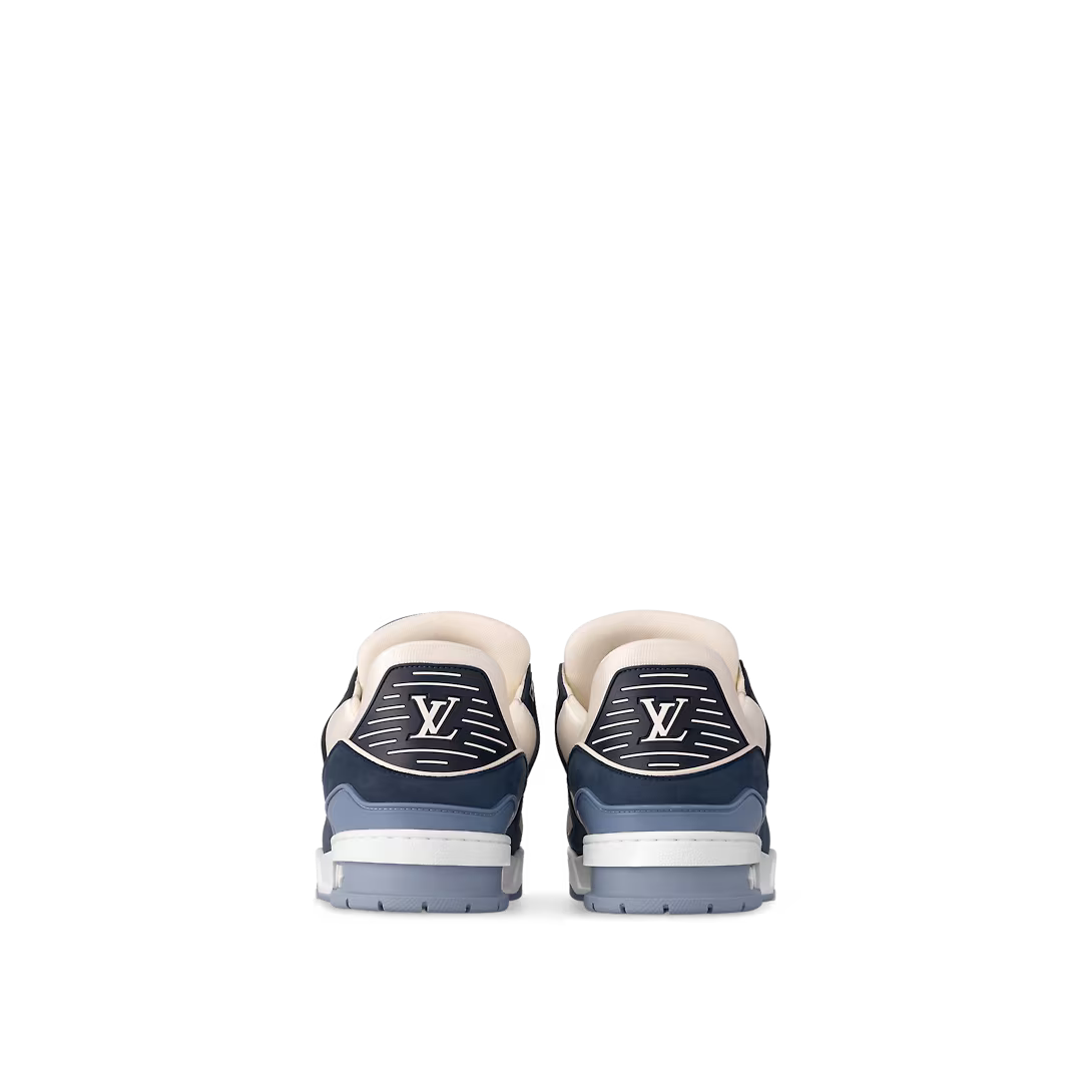 Trainer Sneaker Blue – nubuck calf leather and grained calf leather are combined on this version of – LUX VERSE Luxury Designer Fashion Outlet