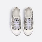 Platform Embroidered Sneaker – the cotton style features a comfortable thick sole, tongue and Christian laces – LUX VERSE Luxury Designer Fashion Outlet