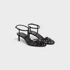TRIOMPHE LEATHER SANDAL in LAMBSKIN – tOE SHAPEMETAL TRIOMPHE ON THE CENTER OF THE STRAPSTHIN LEATHER STRAPSTOE – LUX VERSE Luxury Designer Fashion Outlet