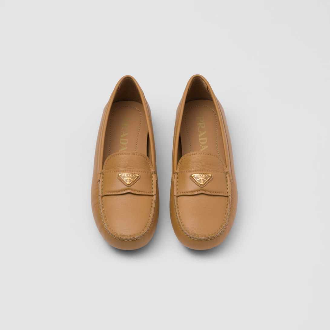 Leather driving shoes – the shoes defined by light and flexible rubber lug soles are embellished with – LUX VERSE Luxury Designer Fashion Outlet