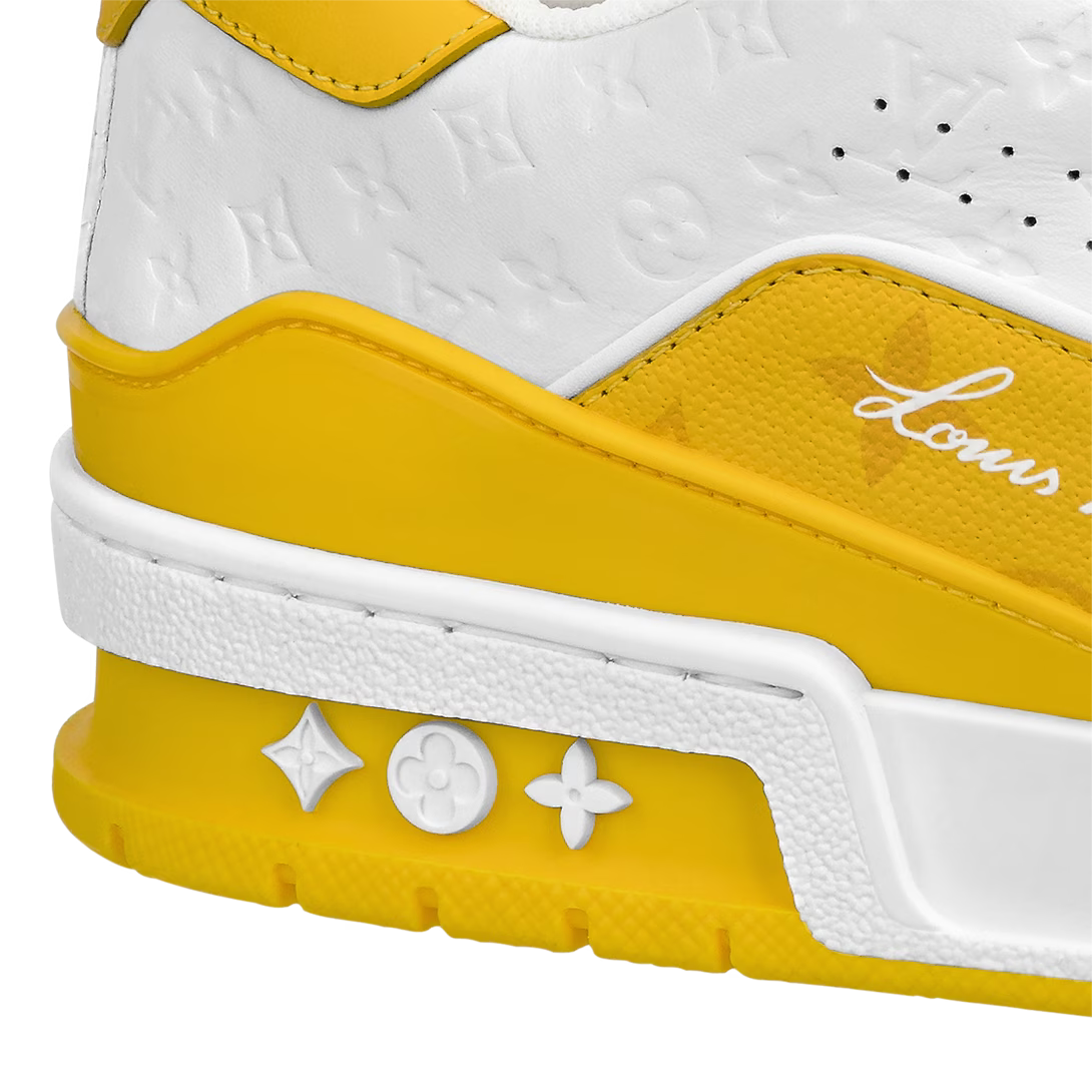 Louis Vuitton Trainer Iconic Sneaker – designed by Virgil Abloh, this iconic model was inspired by vintage basketball – LUX VERSE Luxury Designer Fashion Outlet