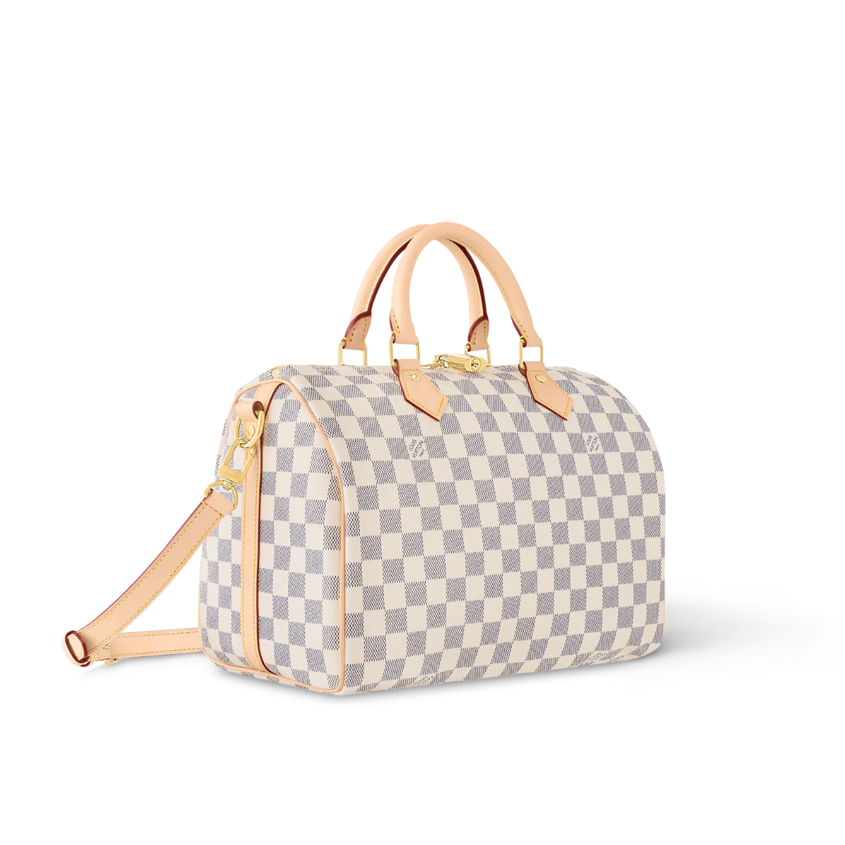 Speedy Bandoulière 30 Gray – 30 x 21 x 17 cm(Depth x Height x Width) Damier Azur coated canvas Smooth – LUX VERSE Luxury Designer Fashion Outlet
