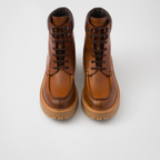 Leather lace-up boots – these leather lace-up boots, reinterpreting a sporty and functional silhouette – LUX VERSE Luxury Designer Fashion Outlet