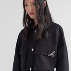 Technical Classic canvas blouson jacket – sartorial constructivism and clean lines come together with sporty details like – LUX VERSE Luxury Designer Fashion Outlet