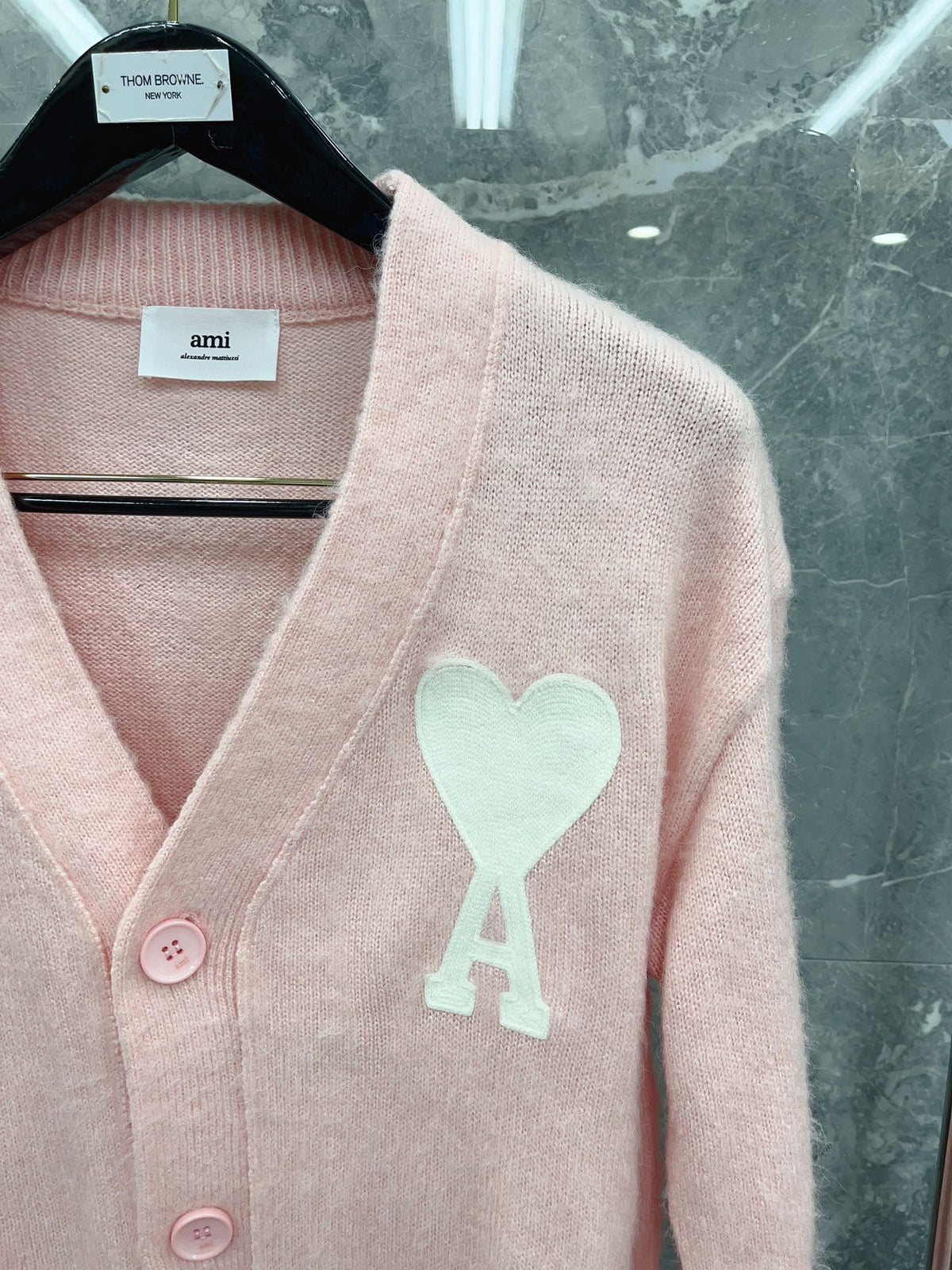 Light Blue and Pink Sweater - Men's
