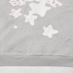 Grauer Baumwoll-Pullover mit Sternenprint – Herren