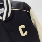 Black Wool Letter Varsity - Men's