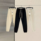 Black Cotton Drawstring Joggers - Men's