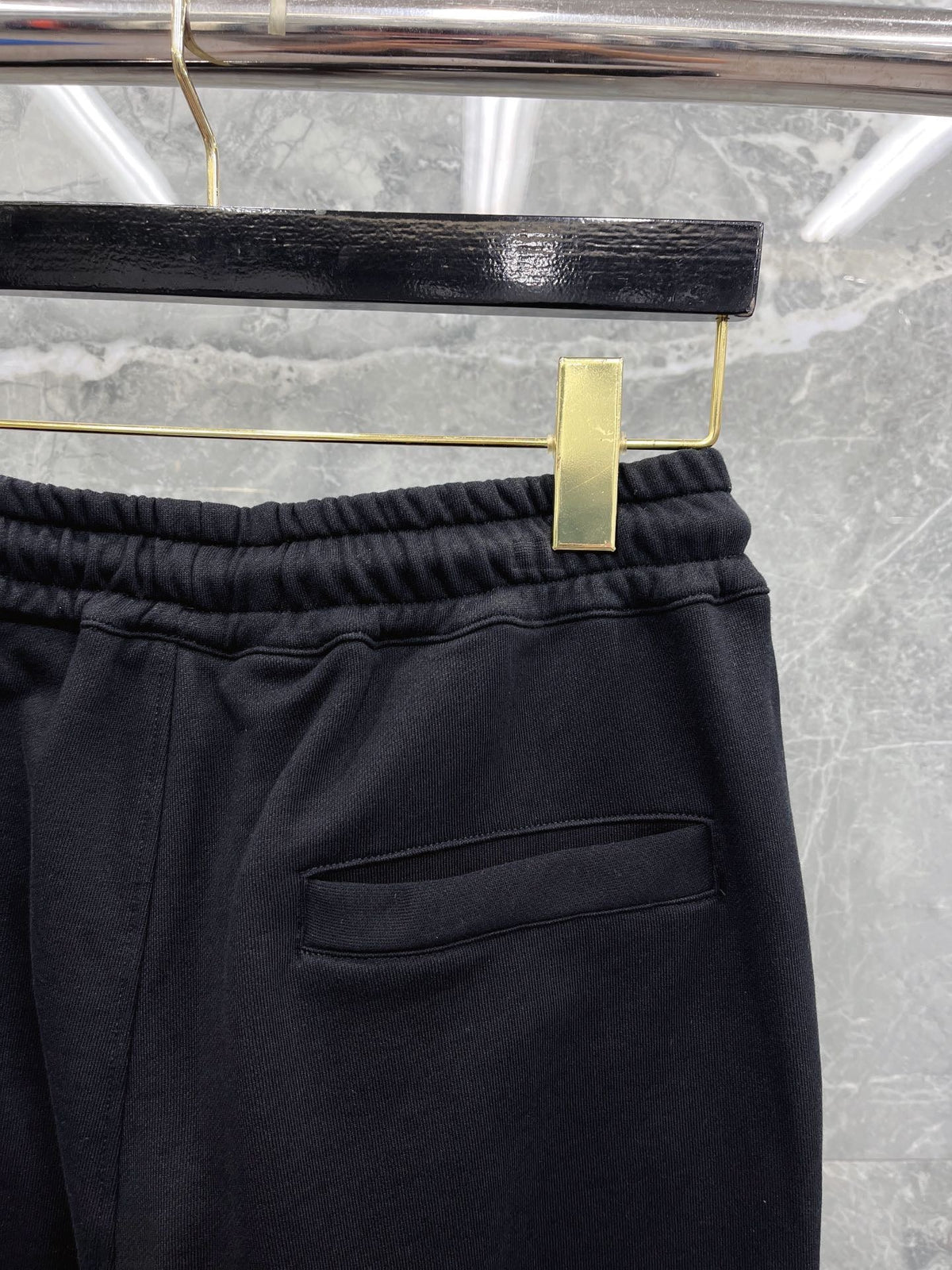 Jogginghose für Herren aus gestreifter Baumwolle in Marineblau