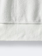 Weißer, unifarbener Reißverschluss-Hoodie aus Baumwolle – Herren