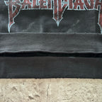 Black Cotton Washed Graphic Pullover - Men's