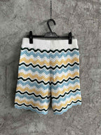 Multicolour Chevron Knit Shorts - Men's
