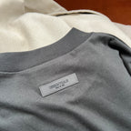 Graues Baumwoll-T-Shirt mit Logo-Print, Kurzarm – Herren