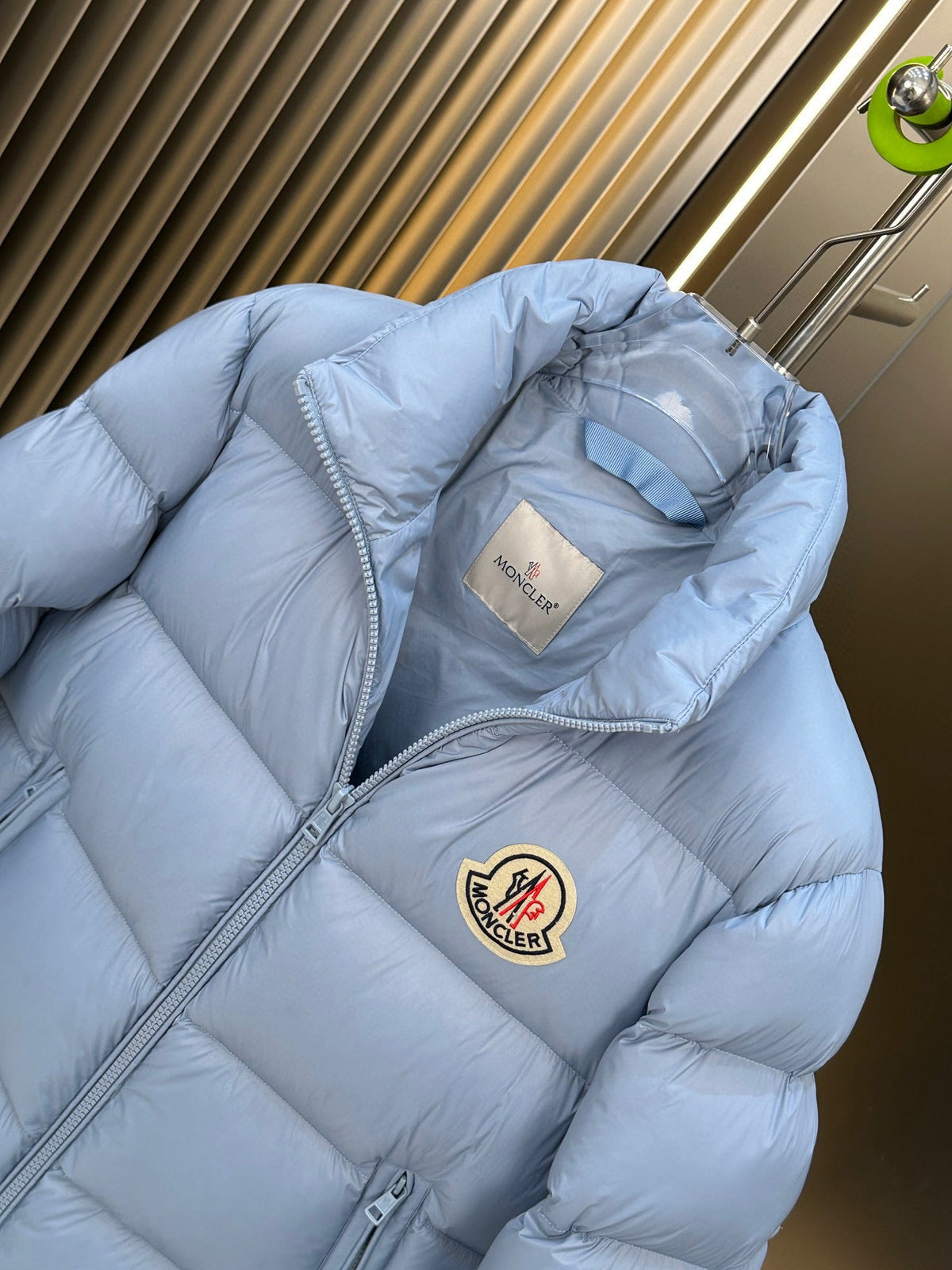 Black and Blue Puffer Jacket - Men's