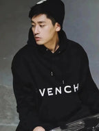 Navy Cotton Logo Pullover - Men's