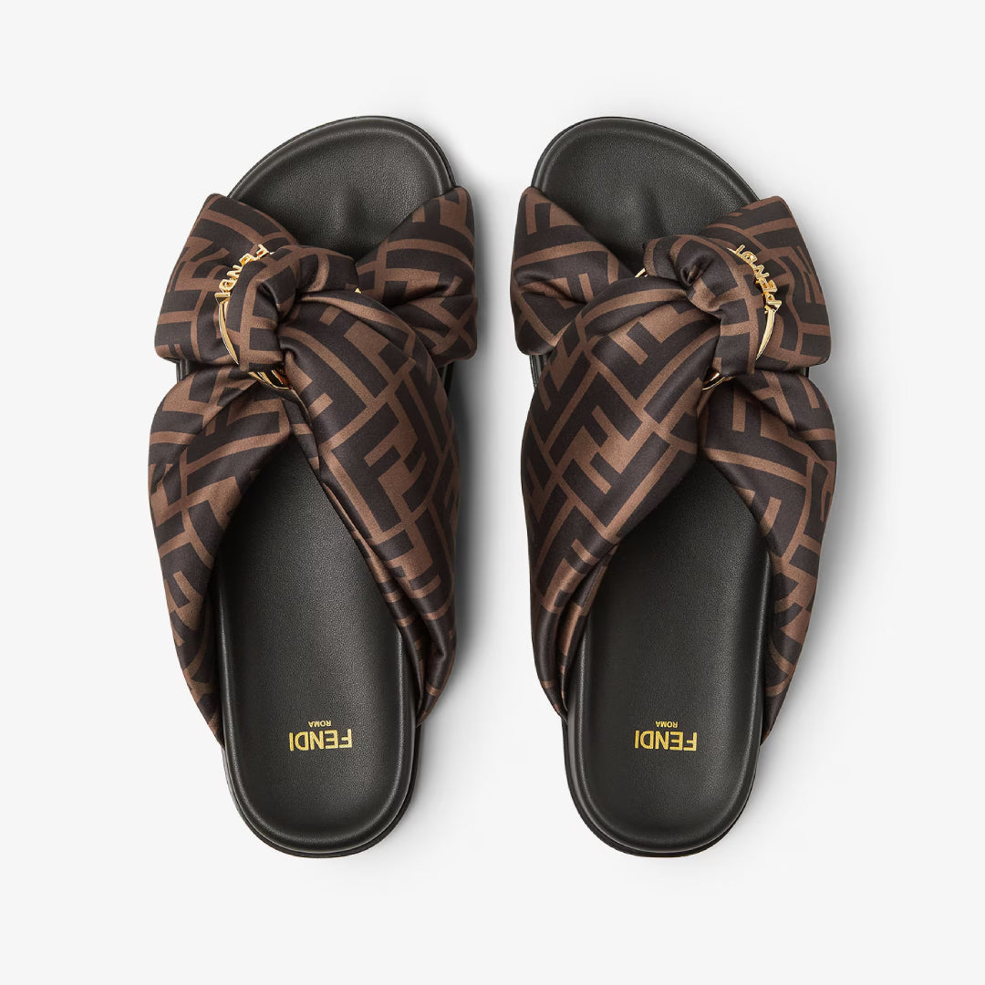 Feel Slides – black leather insole and edges – LUX VERSE Luxury Designer Fashion Outlet