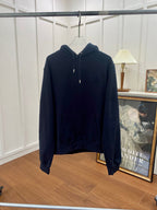 Marineblauer Baumwollpullover einfarbig – Herren