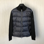 Dunkelblaue und schwarze Pufferjacke – Herren