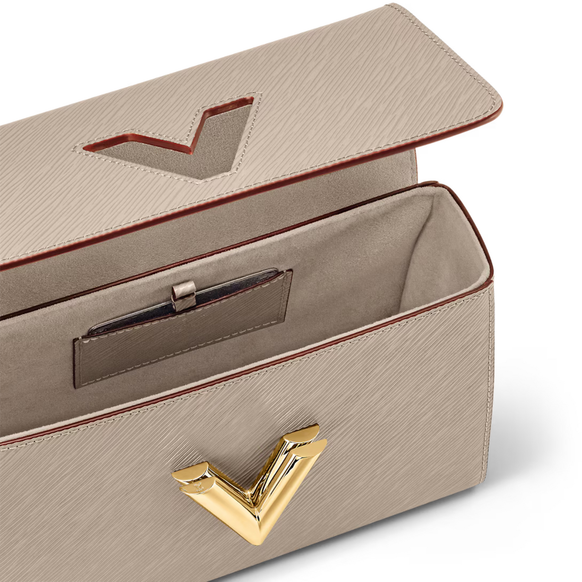 Twist MM Galet – crafted from the House’s emblematic Epi leather, the Twist MM chain bag features – LUX VERSE Luxury Designer Fashion Outlet