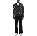 Strickjacke mit Karomuster Kamel - Herren