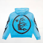 Himmelblauer Kapuzenpullover – Herren