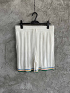 Ribbed Knit Shorts - Men's