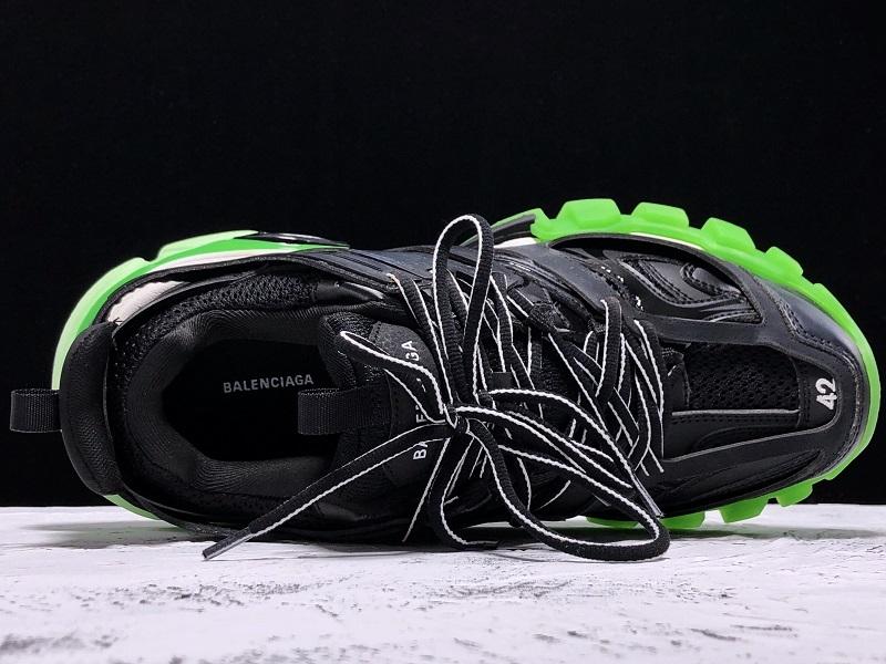 Track Black and Green Sneakers