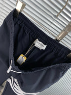 Grey Cotton Striped Cargo - Men's