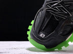 Track Black and Green Sneakers