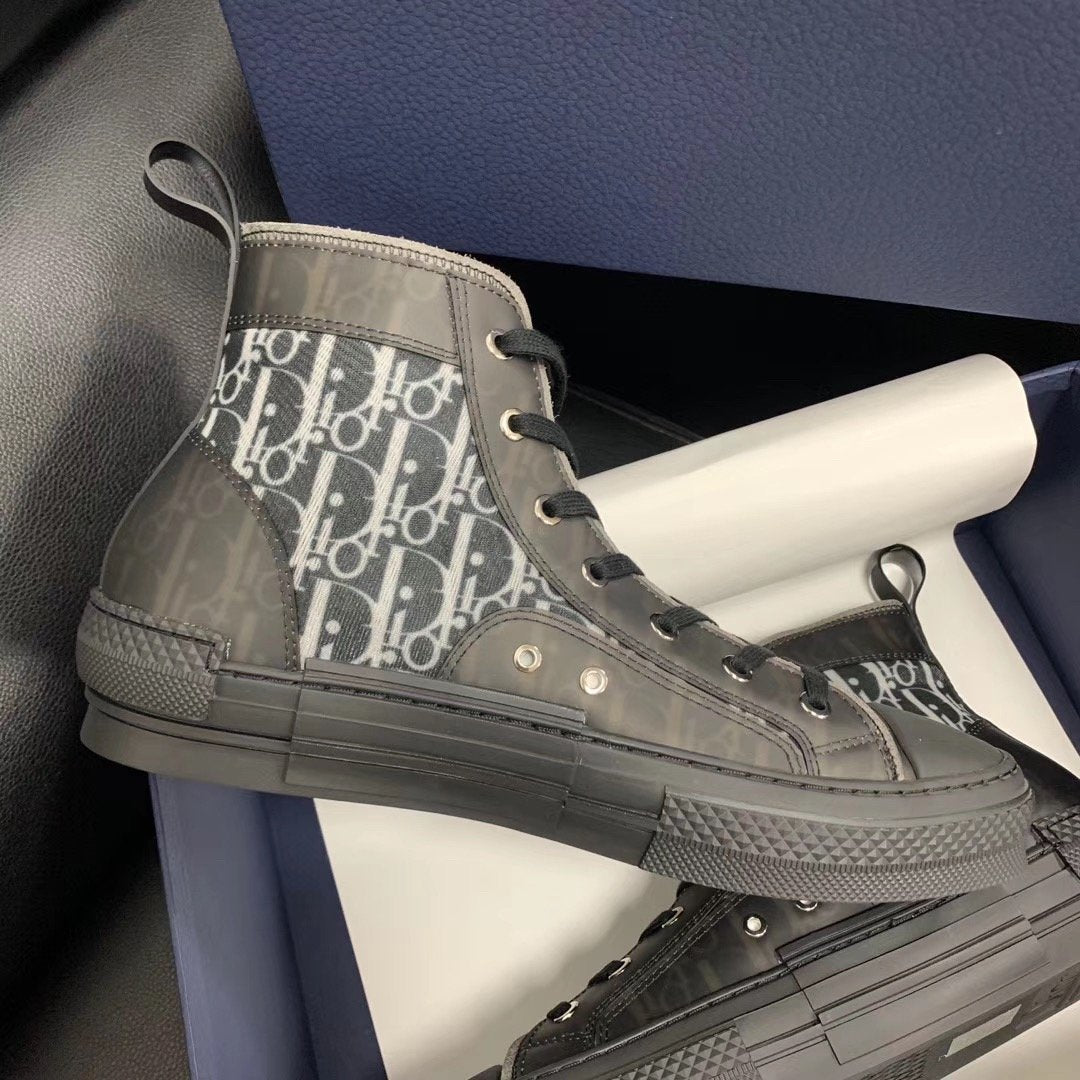 B23 High-Top Khaki Oblique Sneakers