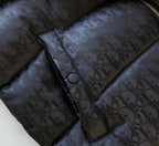 Dunkelblaue und schwarze Pufferjacke – Herren
