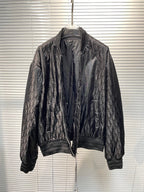 Schwarzer Stepp-Bomber aus Nylon – Herren