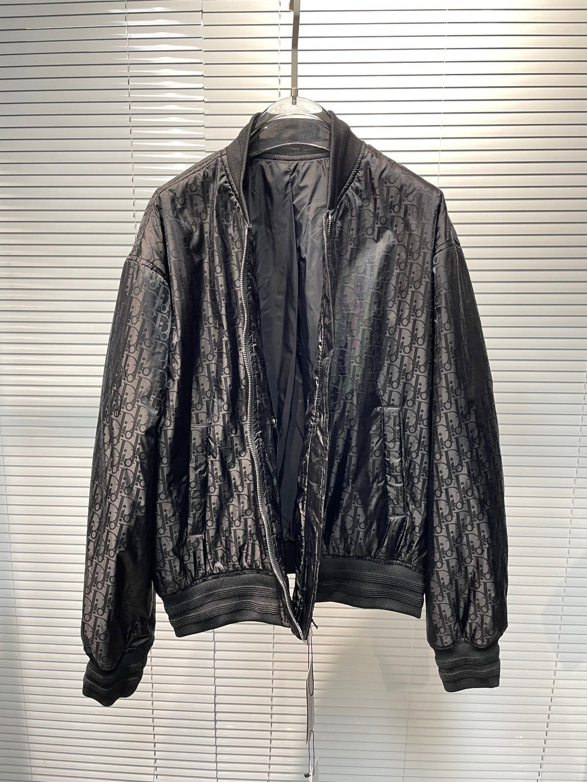 Schwarzer Stepp-Bomber aus Nylon – Herren