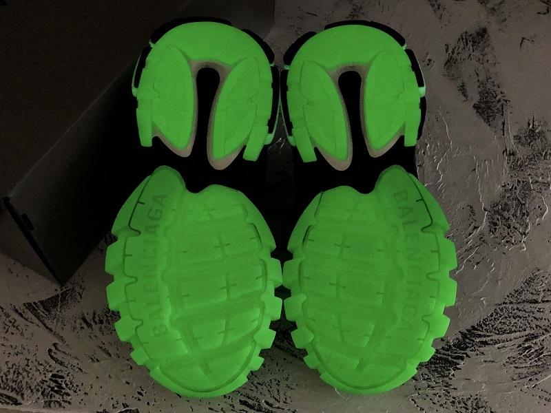 Track Black and Green Sneakers
